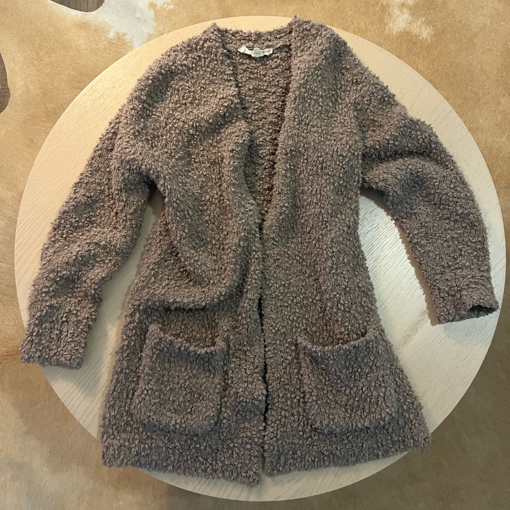 Brown Sherpa Cardigan